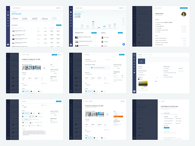 Listing Loop - Agent App Showcase analytics charts clean dashboard design fantasy financials flat minimal properities realestate responsive sales search search results settings statistics ui ux website