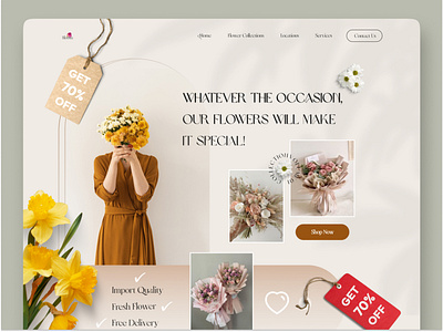 Flower Selling Ecommerce Website design ecommerce floral florist website floristlandingpage flowers flowersellingwebsite gift landingpage minimal minimalistic service stylish ui uiux uiuxdesign ux uxinspiration