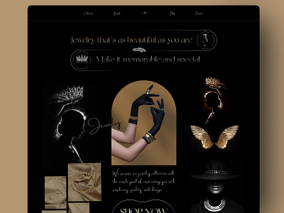 Jewelry Shop Website beauty collection design diamond fashion gold jewellery jewelry jewelry landing page jewelry shop jewelry website luxury minimal online shop ornaments ring shop shopping uiux website design