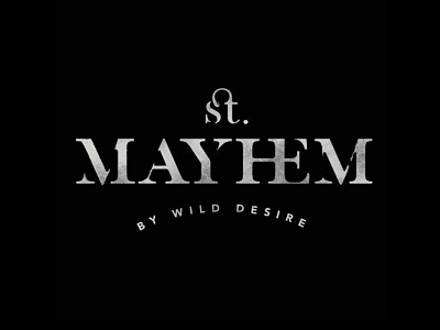 St Mayhem Wine identity ligatures type wine