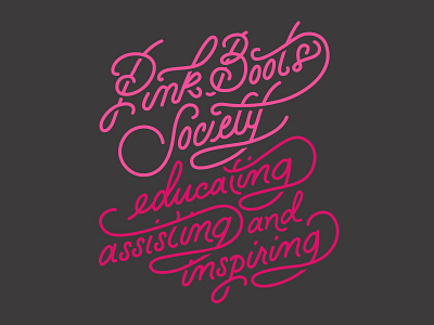 Pink Boots Society Design for Back Print on a Shirt