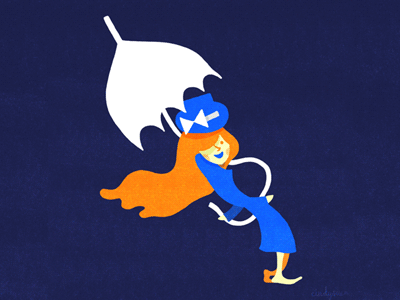 GIF: Missy Blue animated gif animation blue frame by frame gif umbrella walk walk cycle