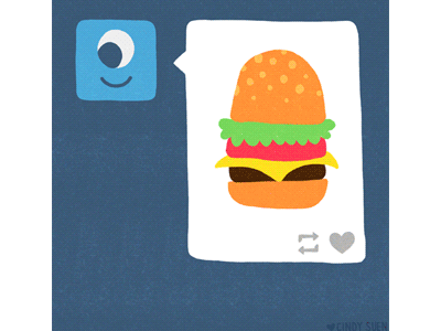 GIF: Hungry Cat animated gif burger by cat dash food frame gif hungry photoshop tumblr