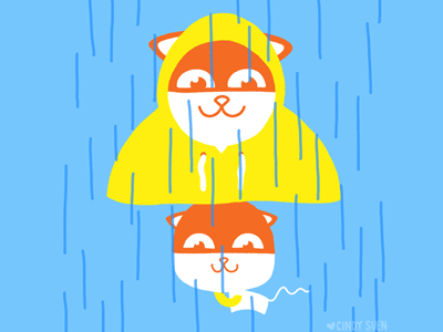 GIF: Poncho animal cat gif poncho rain weather
