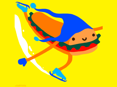 GIF: Figure Skate animation figure skate gif photoshop sandwich skate subway winter