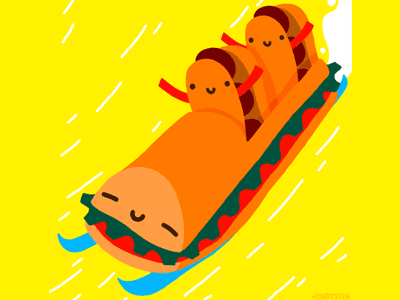 Sandwich bobsled!