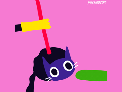 GIF: Cat Mop cat foxadhd gif mop pink