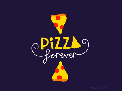 GIF: Pizza forever adhd animation forever foxadhd gif photoshop pizza type