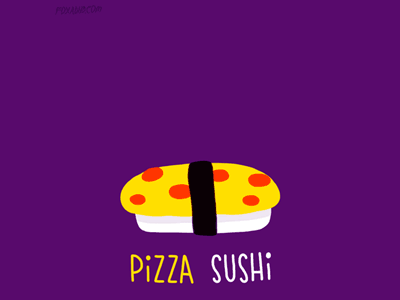 GIF: Pizza Sushi adhd cheese food foxadhd gif pizza purple sushi