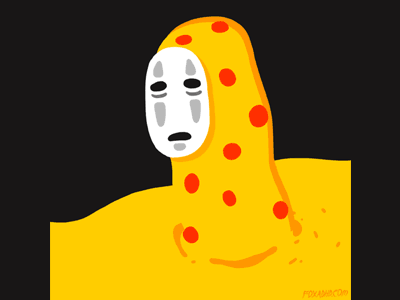 GIF: No Face Pizza adhd cheese foxadhd gif no face pepperoni pizza spirited away