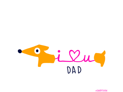 GIF: Love You Dad animation dad father fathers day gif love you photoshop type typography