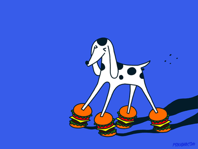 GIF: Dog Burger Skate animated gif animation burger dog fart foxadhd gif skate