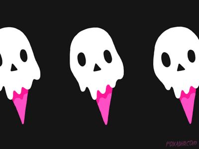 GIF: Ice Scream Cones adhd animation cone dessert foxadhd gif ice cream ice scream pink skull
