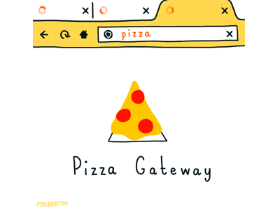 GIF: Pizza Gateway adhd animation bad gateway browser cheese food foxadhd gateway gif internet load pizza