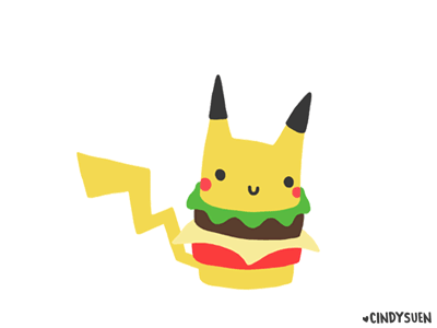 GIF: Pikachu Burger