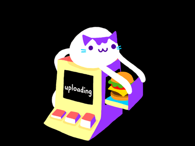 GIF: Giphy upload burger burger cat computer food gif giphy internet upload