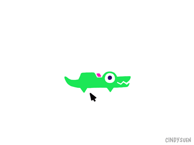 GIF: Tabligator alligator animal animated gif animation browser crocodile gif internet rainbow tab
