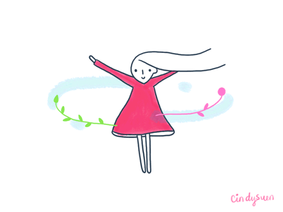 GIF: spin spin spin animation daydream gif girl happy pink spin