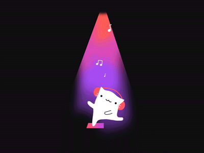 Dance to the music! :) animation cat dance gif music spotlight