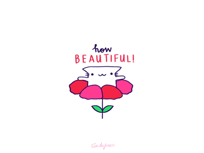 How beautiful! beautiful blossom cat flower gif imessage sticker
