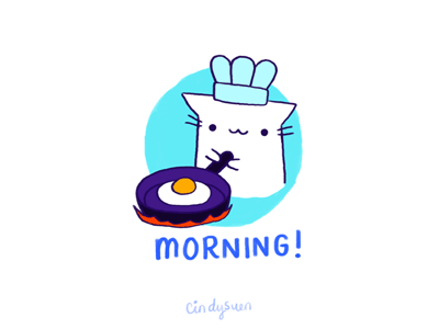 Sunny side up! chef cook fried egg gif imessage morning sunny side up