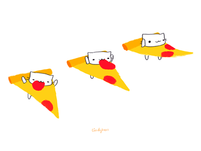 ✨🍕pepperoni-sharing caturday! 🍕 ✨ animated gif animation cat caturday cheese gif pepperoni pizza