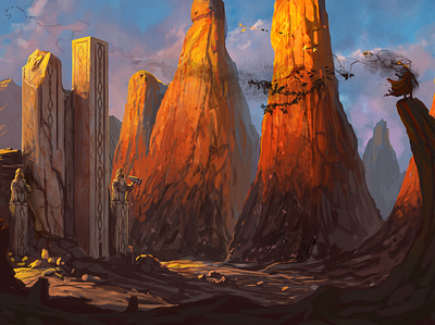 The Towers art fantasy illustration painting