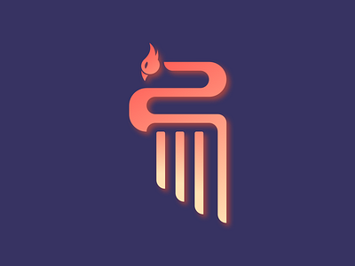 Logo_Phoenix gradient illustration logo phoenix