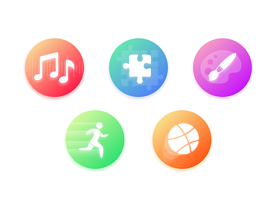 Category Icons app gradient icon illustration ui vector