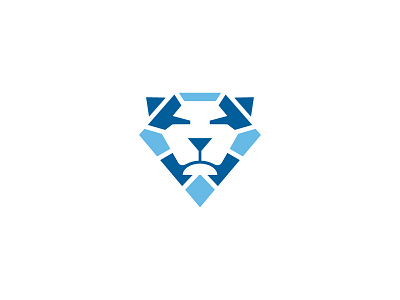 King of diamonds blue diamond insurance investment jungle king lion logo marketing power