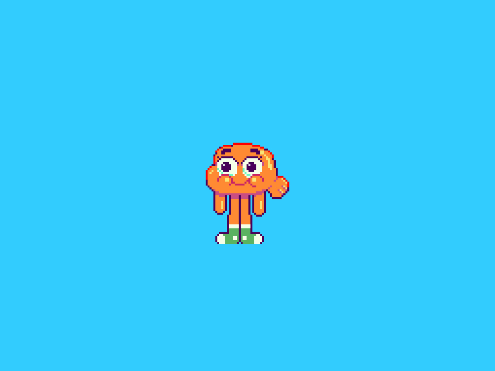 Darwin, art, gumball, orange, HD phone wallpaper | Peakpx