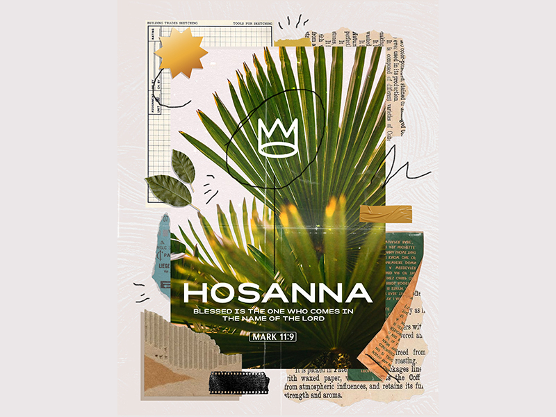 11x14 Palm Sunday Digital Download Minimalist Wall Art Hosana in the Highest Catholic PRINTABLE 8x10