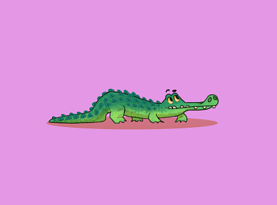Crocodile aligator animal character design childrens book colorful concept crocodile design digital art digital illustration digital painting graphic illustration ilustracion reptile tutorial
