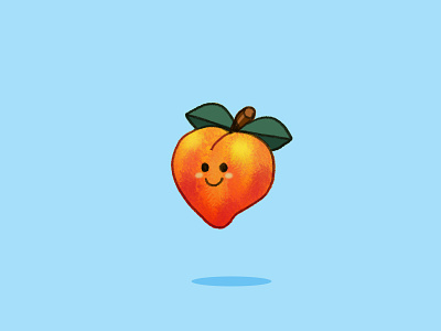 Happy Peach 🍑 character design design emblem emoji fruit graphic icon icons illustration ilustracion logo modern peach