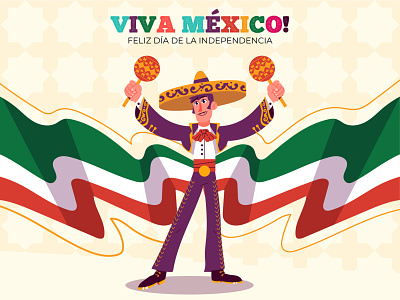 Independencia de Mexico character character design character desing characterdesign design flat graphic icon illustration ilustracion independence independence day logo mariachi mexico mexico city mexico flag modern vector