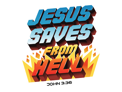 🅙🅞🅗🅝 ➌:➌➏ bible bible design bible verse christian christianity design flat graphic graphics hell illustration ilustracion jesus jesus christ jesus saves logo modern tshirt vector