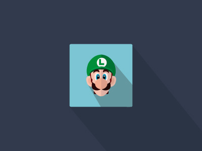 Luigui Icon console flat graphic icon icono icons illustration luigui mariobross nintendo vector videogame