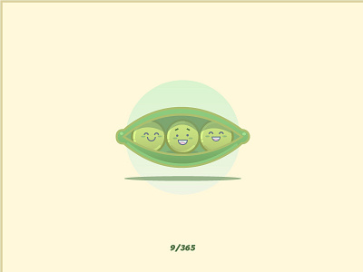 'Peas' Challenge 009/365 design flat food graphic great green icon illustration pea vector veggie vetch