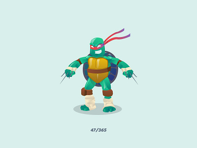 'Ninja turtle' Challenge 047/365 design donatello flat graphic illustration leonardo michelangelo ninja turtle raphael tmnt turtles vector