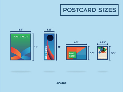 'Postcards' Challenge 057/365 brand bussines card design flat gradient graphic icons illustration postcard postcards vector