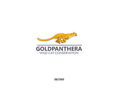 'Goldpanthera' Challenge 058/365 brand cheetah design feline flat graphic illustration logo panthera tiger vector wild