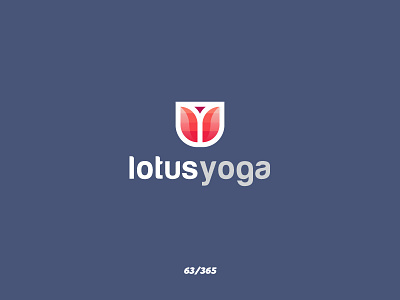 'Lotus Yoga' Challenge 063/365 brand design flower graphic health icon illustration logo logotype lotus yoga