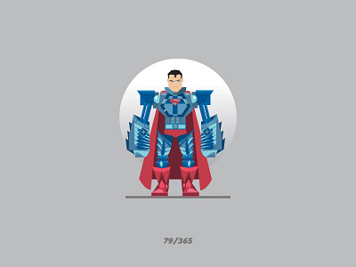 'Superman' Challenge 079/365 batman clark kent dc comics design flat graphic hero illustration robot superhero superman vector