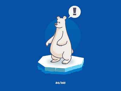 'Global Warming' Challenge 084/365 animal antarctic bear classical design flat global warming icon illustration polar bear vector