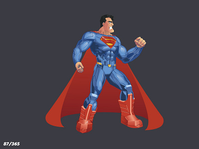 'Superman 2016' Challenge 087/365 avatar batman vs superman character design clark kent dc comics design flat hero illustration superhero superman vector
