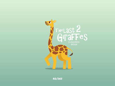 'Children Book' Challenge 092/365 animal book character design children book design flat giraffe giraffes illustration safari vector