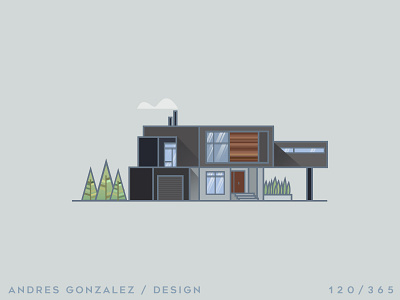 'Camping House' Challenge 120/365 animal camping design flat graphic design home house illustration modern house nature tree vector