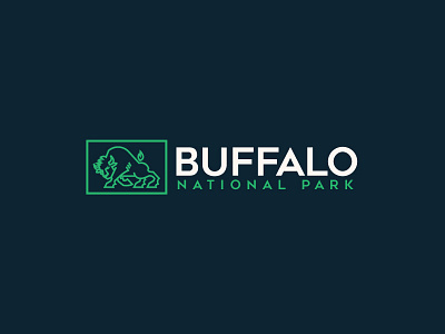 Buffalo National Park 3d animal bufalo buffalo design flat glass graphic illustration logo toro vector