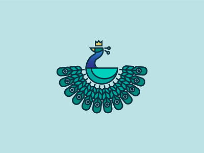 'Peacock' Challenge 132/365 animal auto bird design flat graphic illustration logo logotype peacock symbol vector