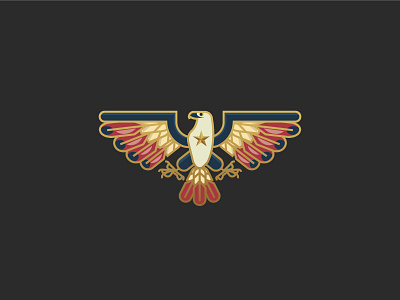 'Eagle' Challenge 134/365 animal bird eagle feather gold graphic icon illustration tatto us vector
